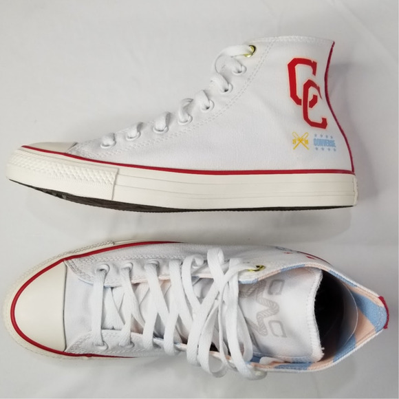 Converse CTAS Camp Converse Hi Tops Brand New Women's 10 White/Red #A10920F NWT - Picture 8 of 9